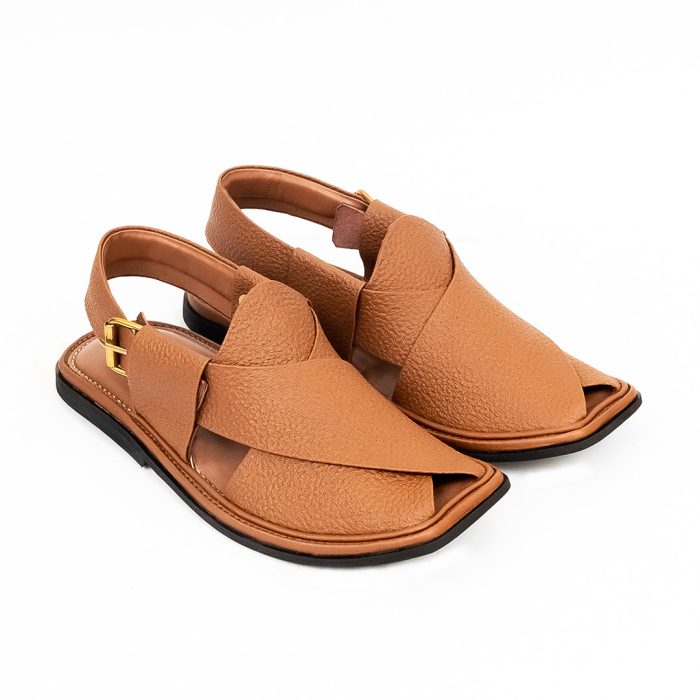 Handmade Peshawar Zalmi Chappal with Mustard Doted