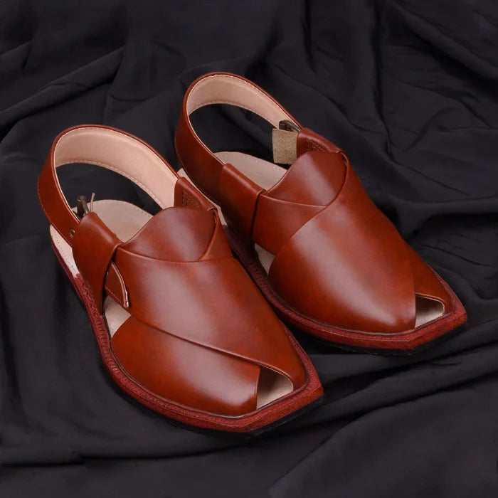 Hand Crafted Mustard Shine Quetta Norozi Chappal