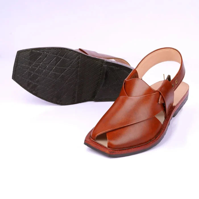 Hand Crafted Mustard Shine Quetta Norozi Chappal