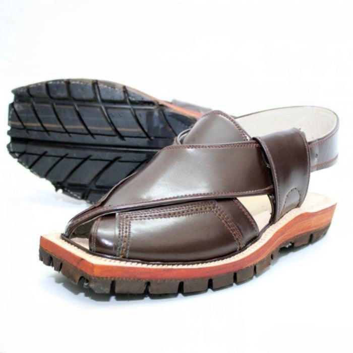 China Cut Brown Quetta Norozi Chappal