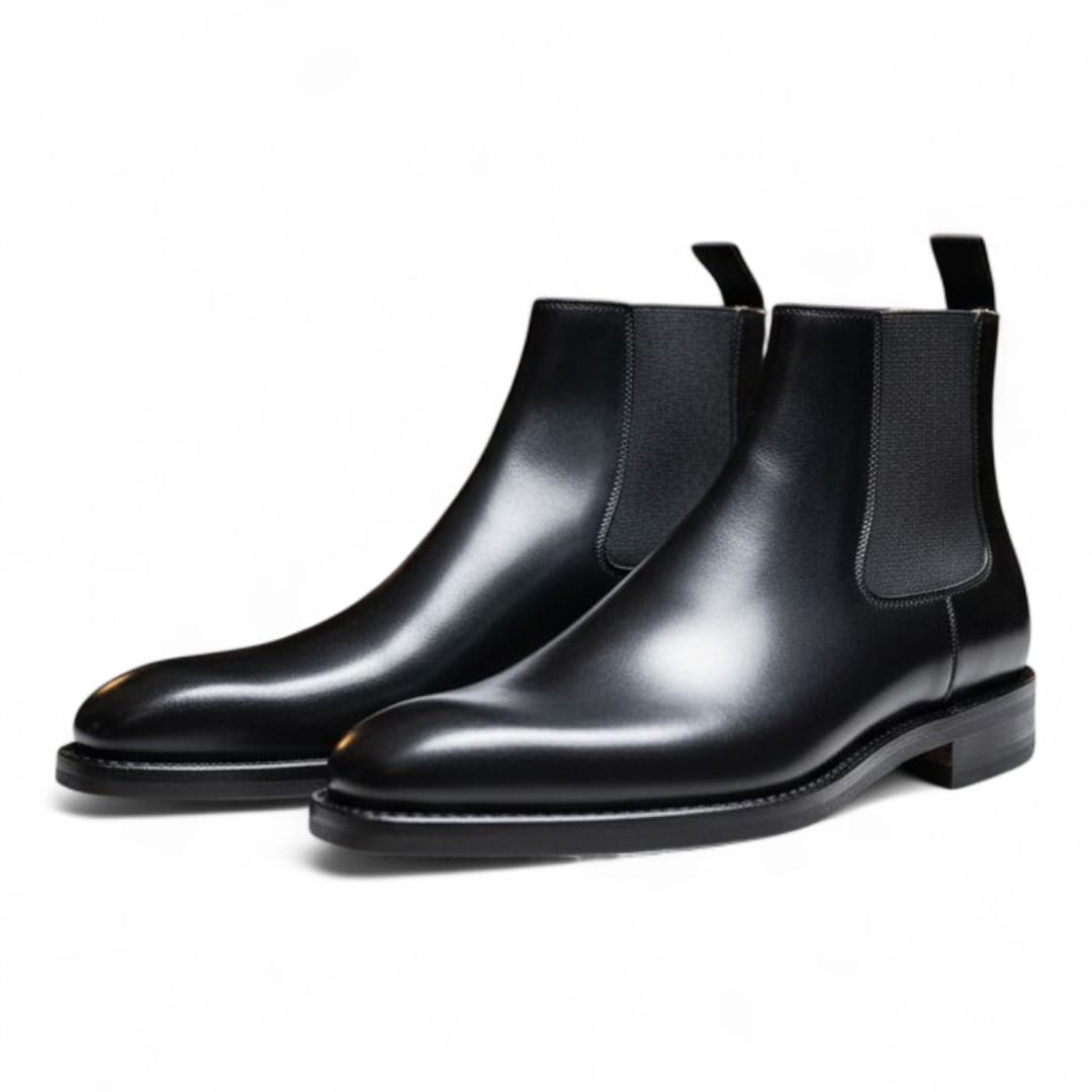Men’s Real Leather Chelsea Ankle Boots | Classic Slip-On Style