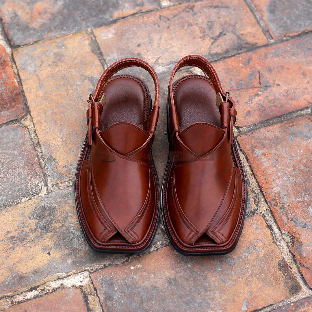 Handmade Signature Mustard Peshawari Chappal - 09216