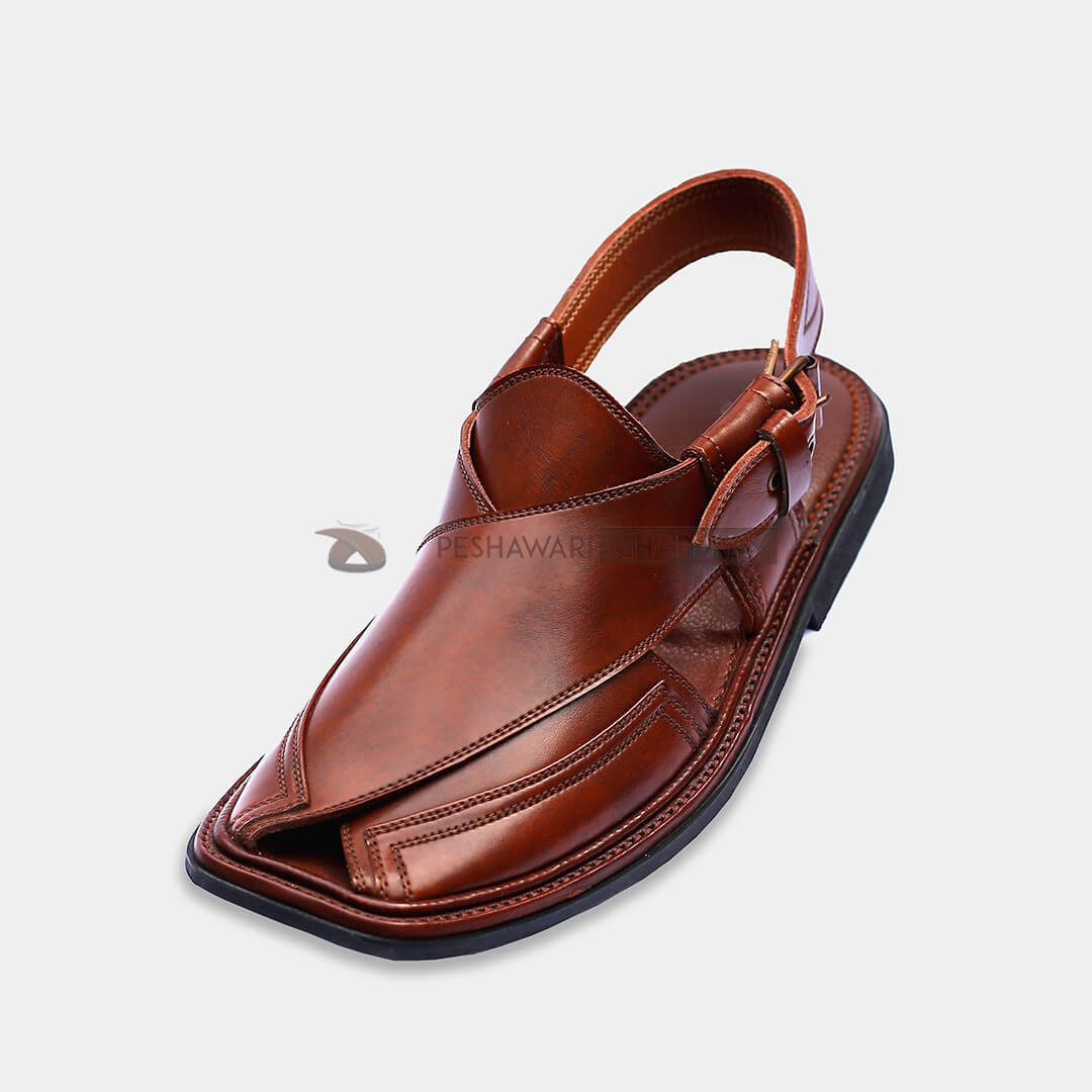 Handmade Signature Mustard Peshawari Chappal - 09216