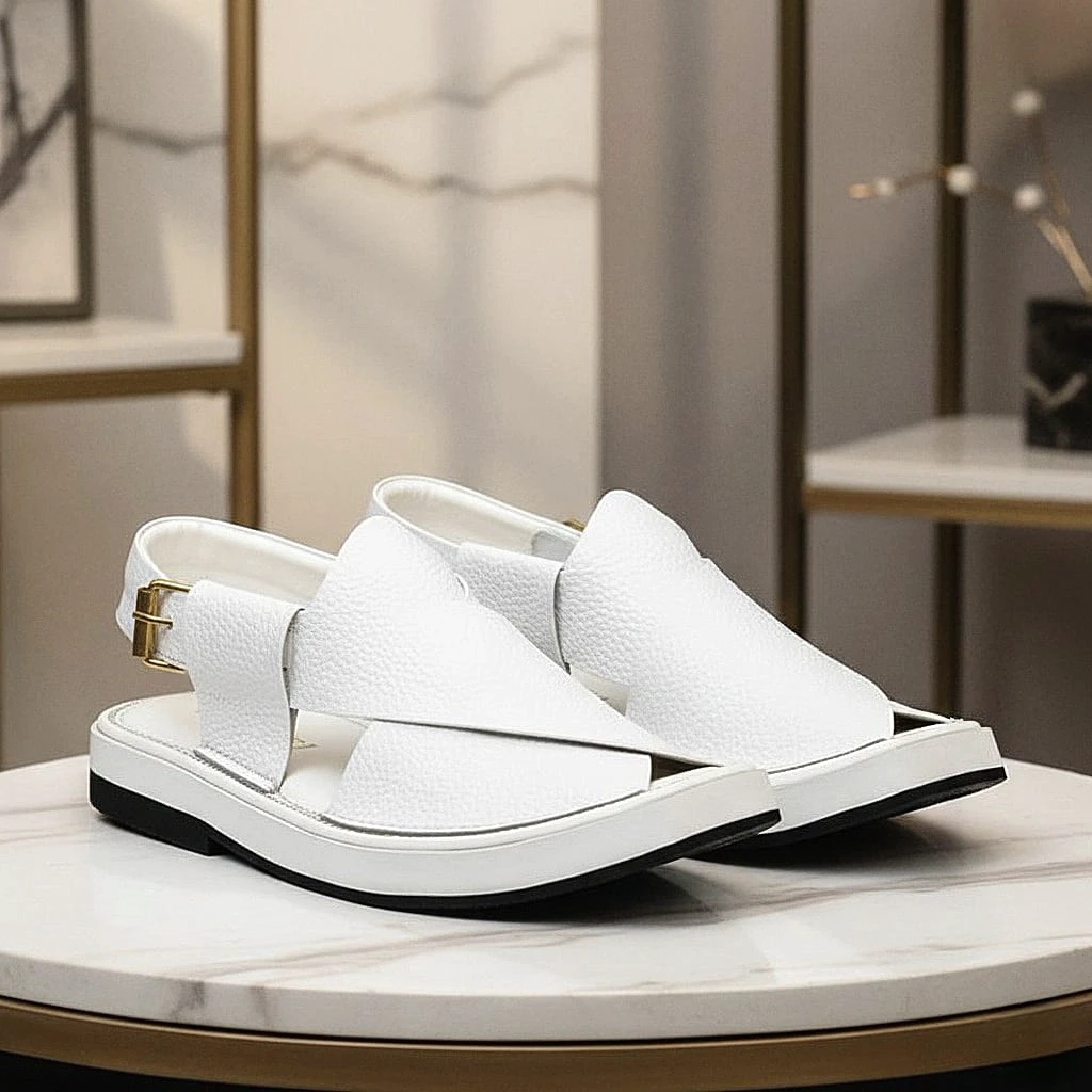 Kaptaan Chappal with White Doted – 09266