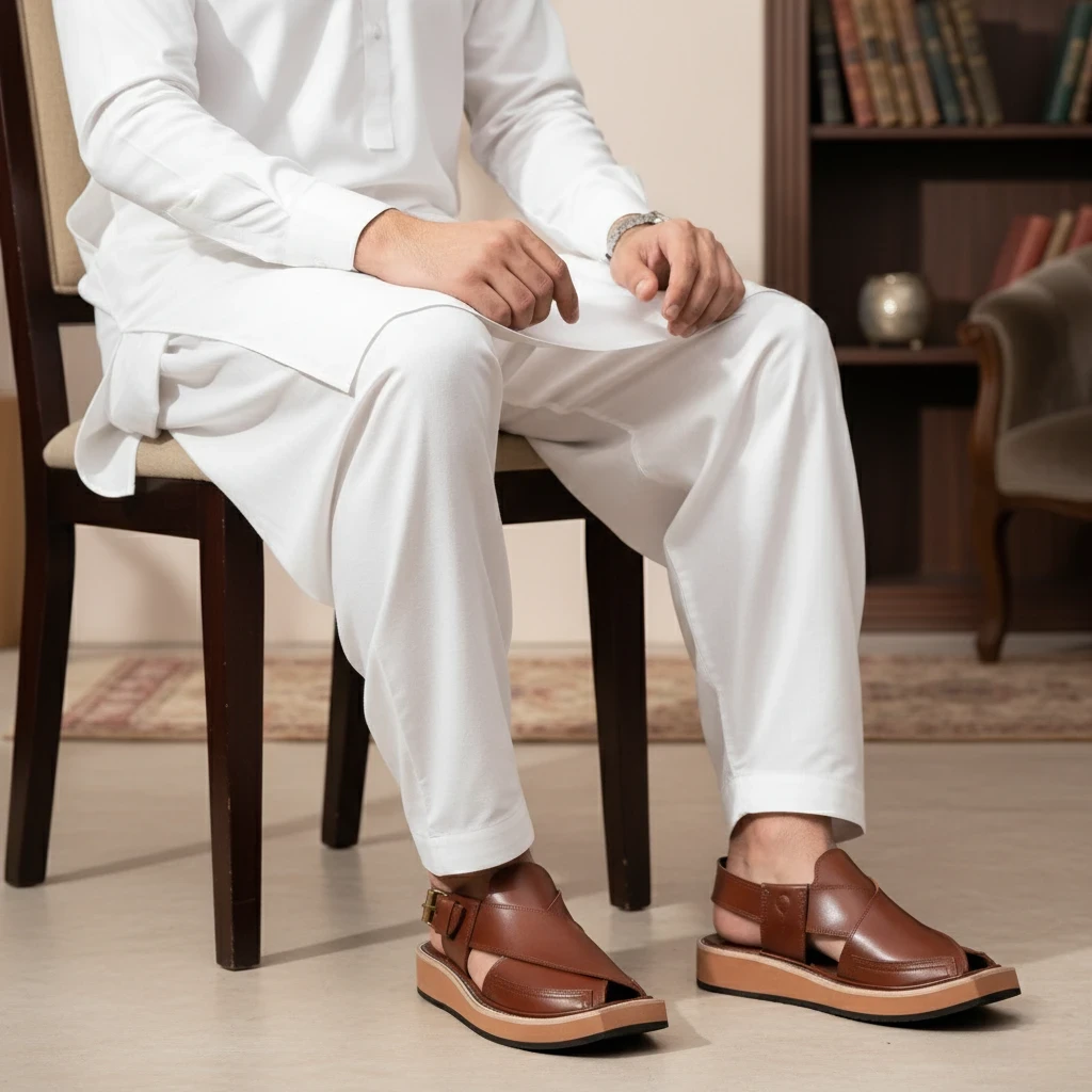 Iconic Mustard Kaptaan Chappal – 092272