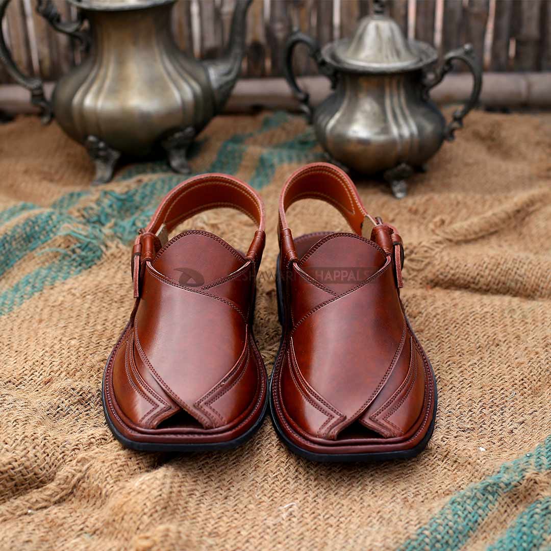Handmade Signature Mustard Peshawari Chappal - 09216