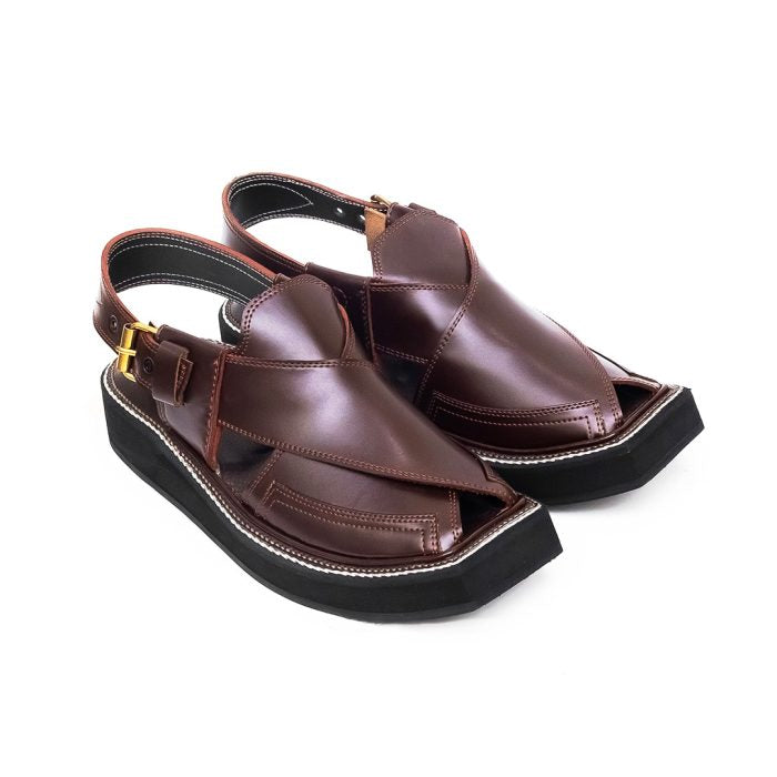 Iconic Brown Kaptaan Chappal – 092273