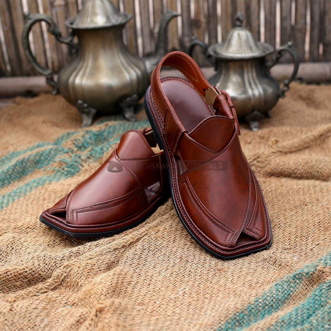 Handmade Signature Mustard Peshawari Chappal - 09216