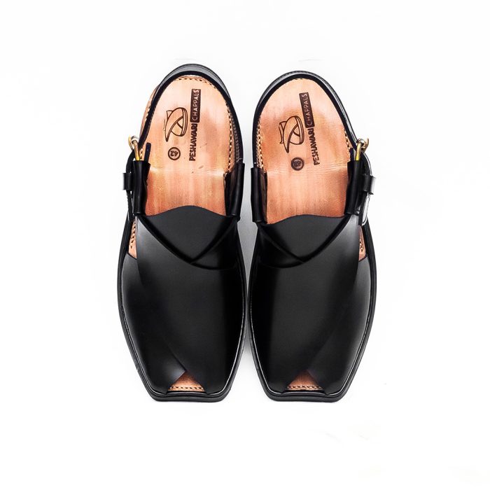 Black Charsadda Gol T Chappal – 092242