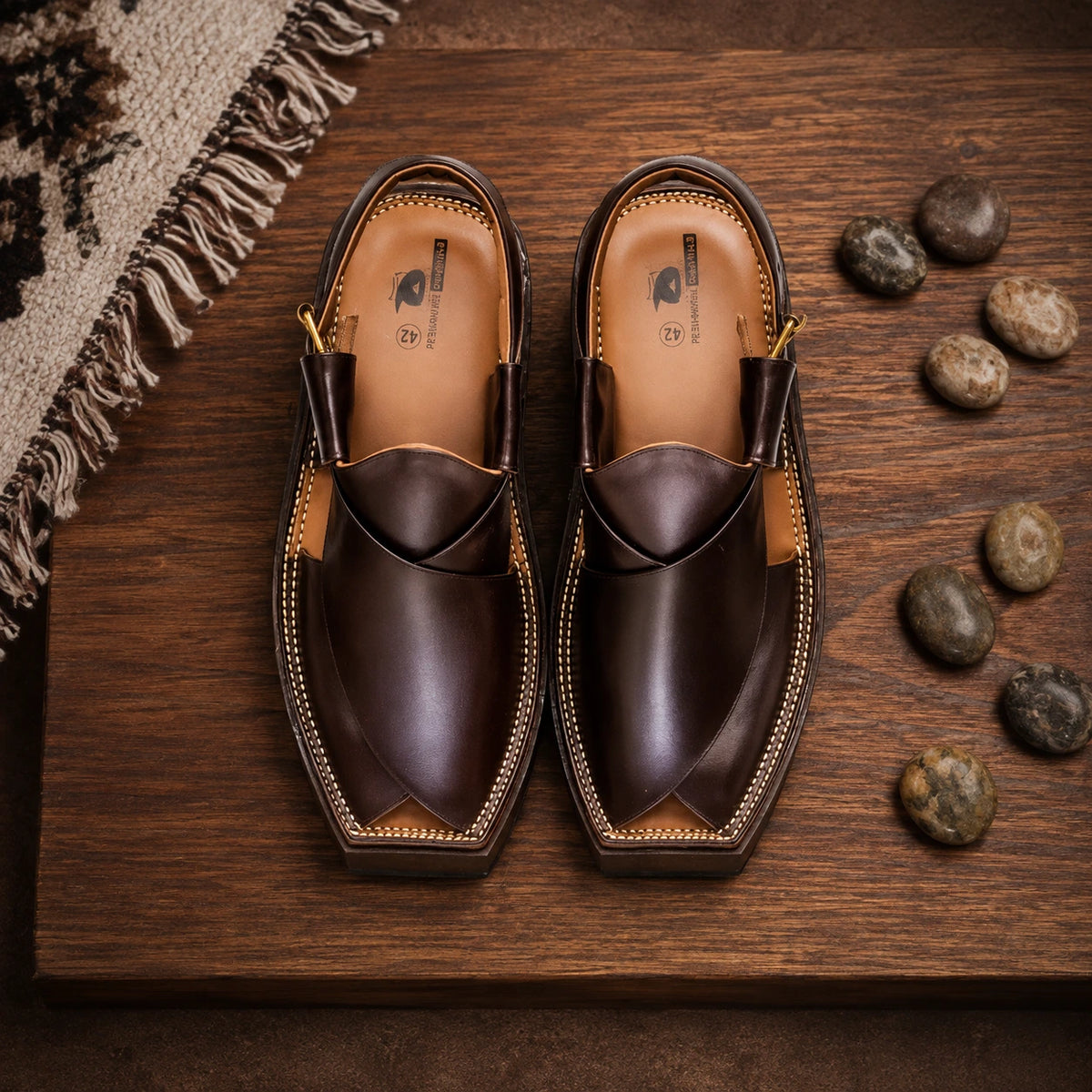 Brown Zalmi Kaptaan Chappal