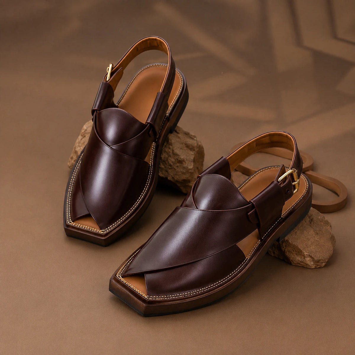 Brown Zalmi Kaptaan Chappal
