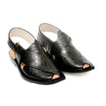 Printed Black Norozi Chappal With Single Sole