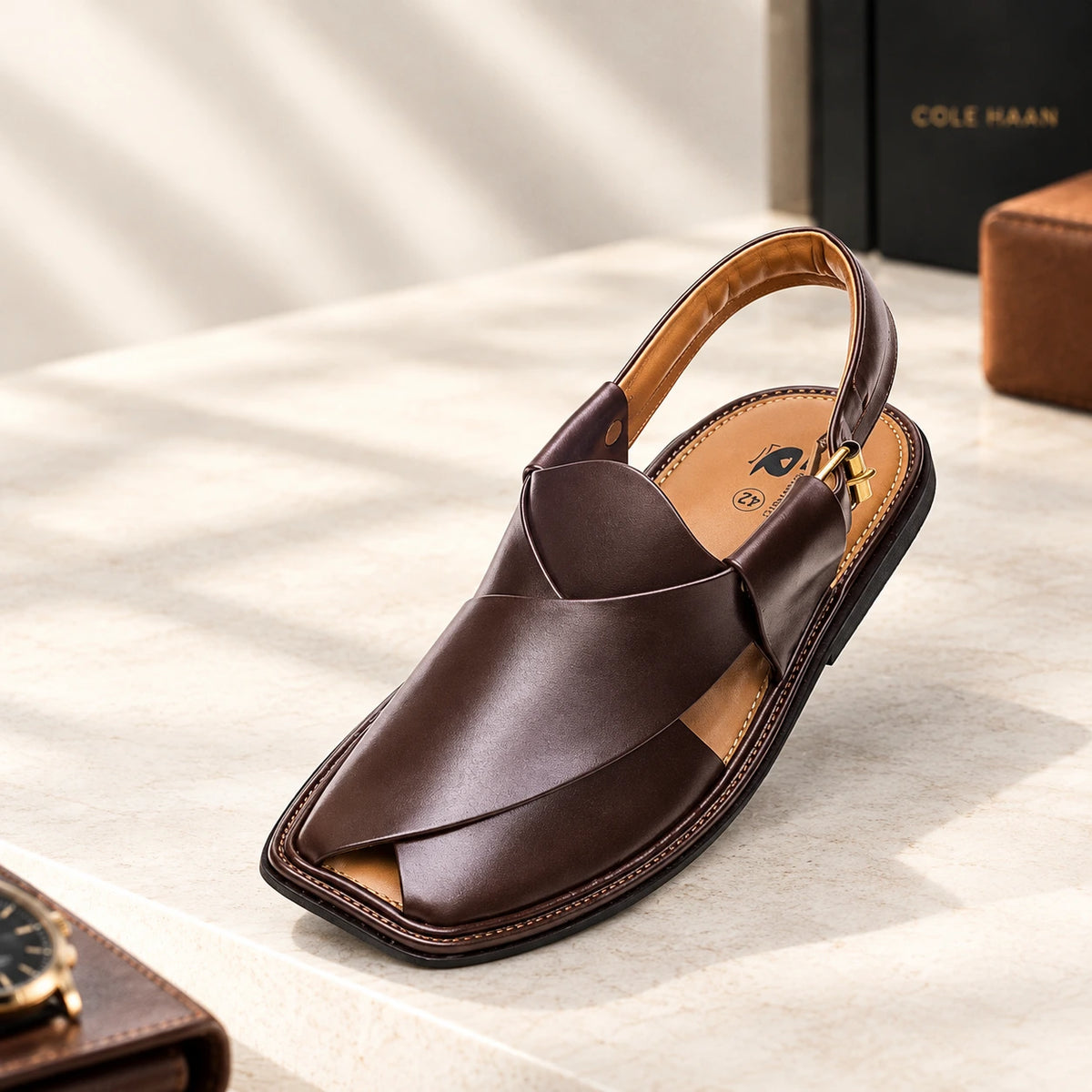 Brown Round Shape Peshawar Zalmi Chappal
