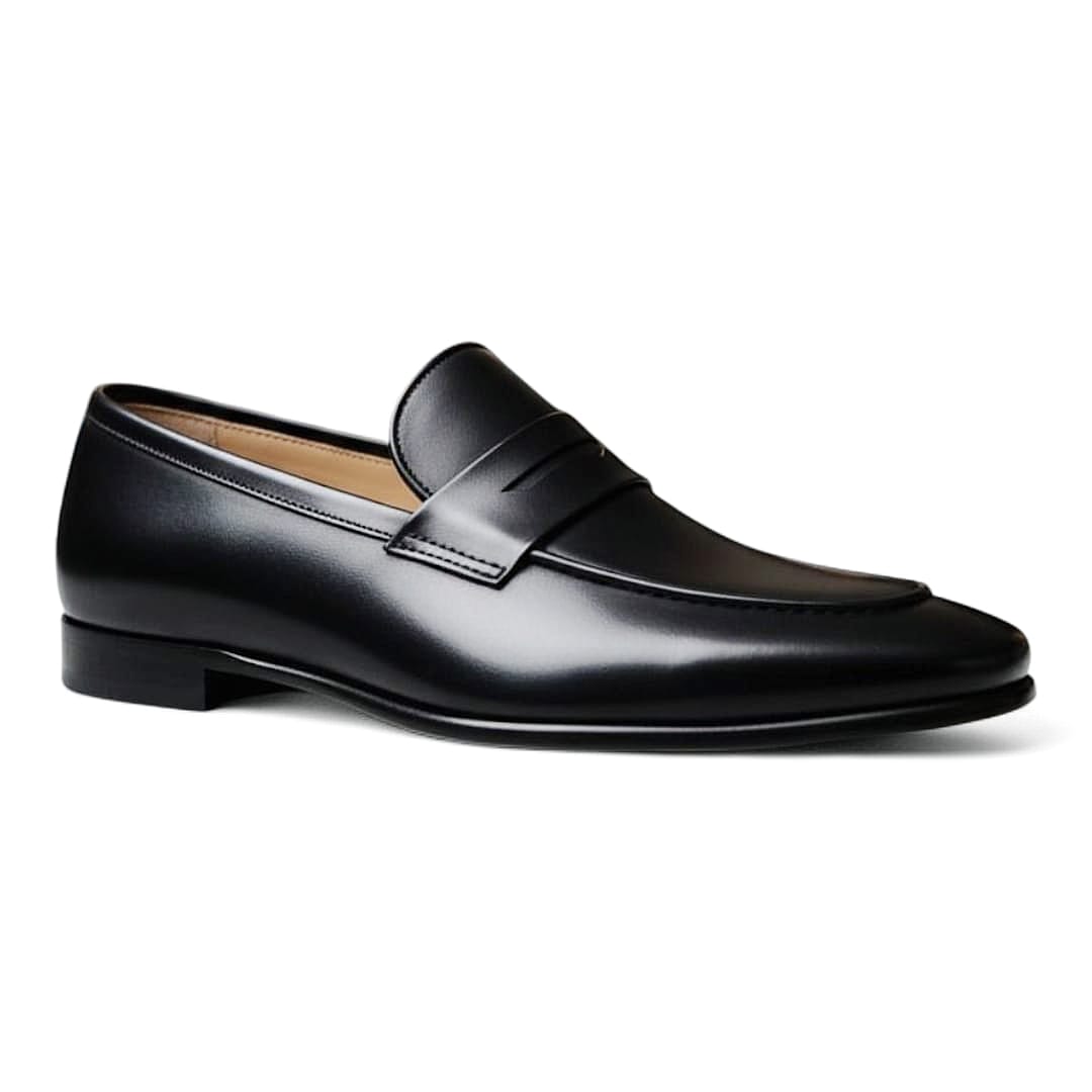 Men’s Formal Black Leather Shoes | Lightweight Rubber Sole - 092121