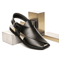Black Charsadda Gol T Chappal