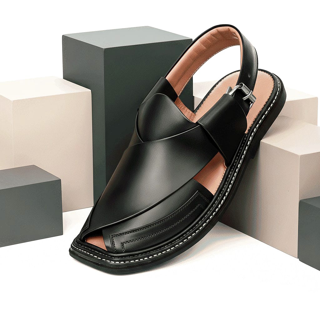 Black Smart Zalmi Chappal – 09275