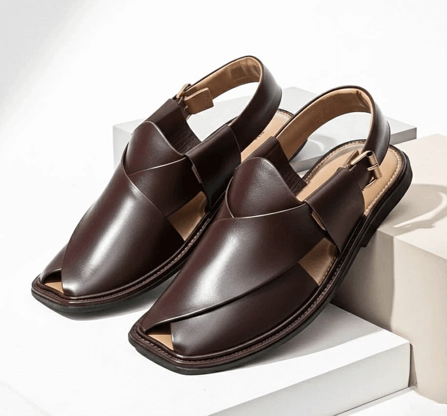 Brown Round Shape Peshawar Zalmi Chappal