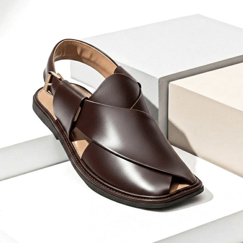 Brown Round Shape Peshawar Zalmi Chappal