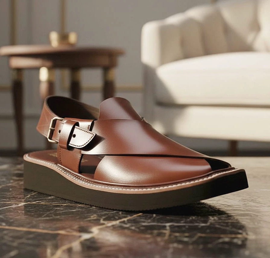 Handmade Mustard Charsadda Kaptaan Chappal