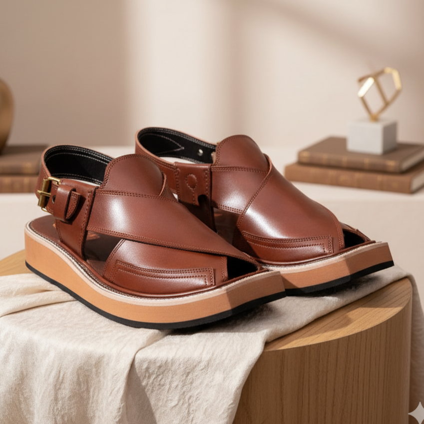 Iconic Mustard Kaptaan Chappal – 092272