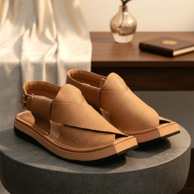 Kaptaan Chappal with Mustard Doted – 09264