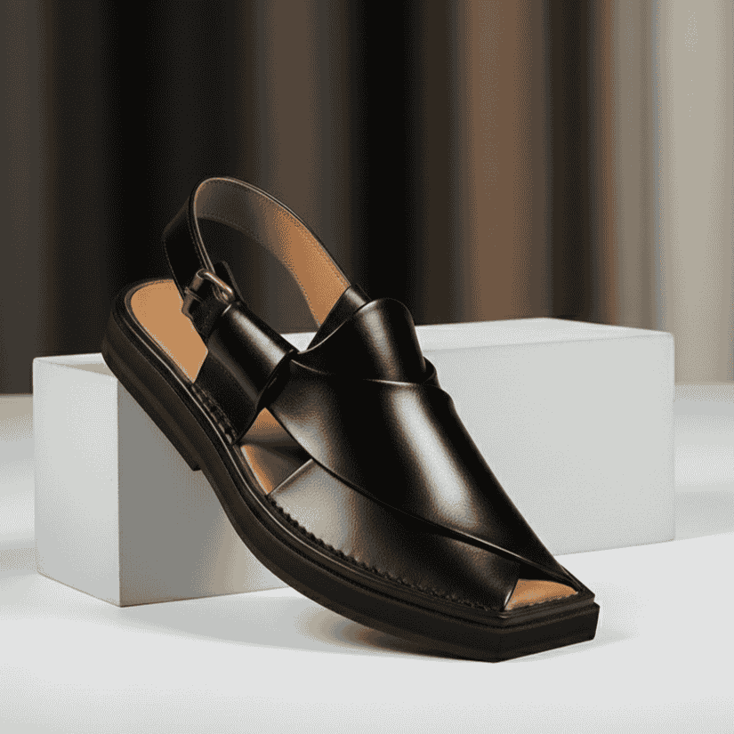 Black Peshawar Zalmi Kaptaan Chappal – 09295