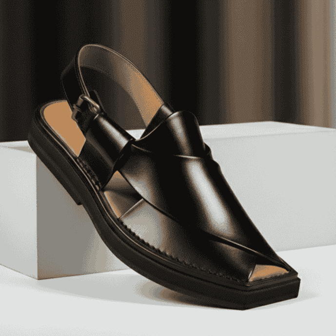 Black Peshawar Zalmi Kaptaan Chappal – 09295