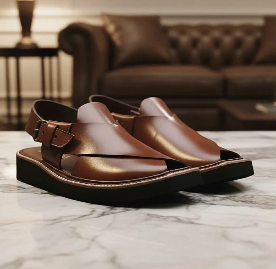 Handmade Mustard Charsadda Kaptaan Chappal