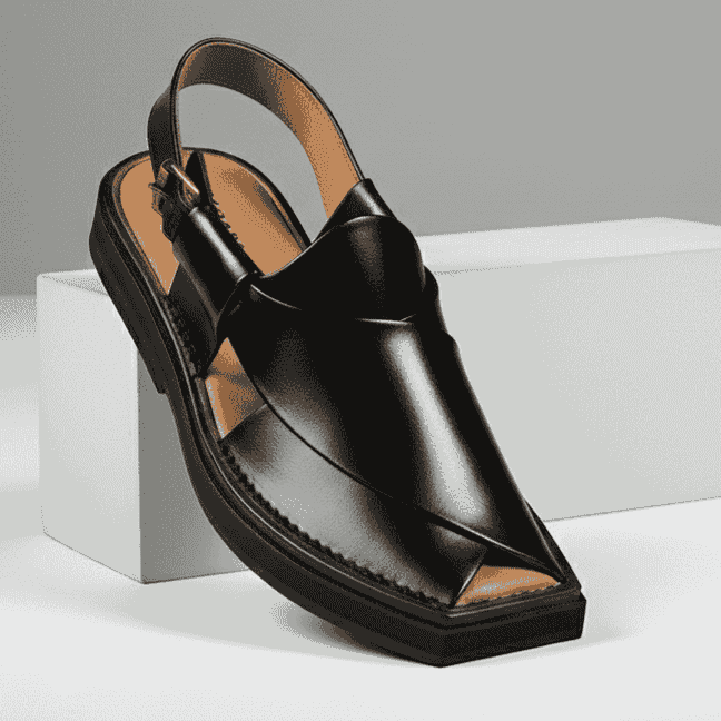 Black Peshawar Zalmi Kaptaan Chappal – 09295