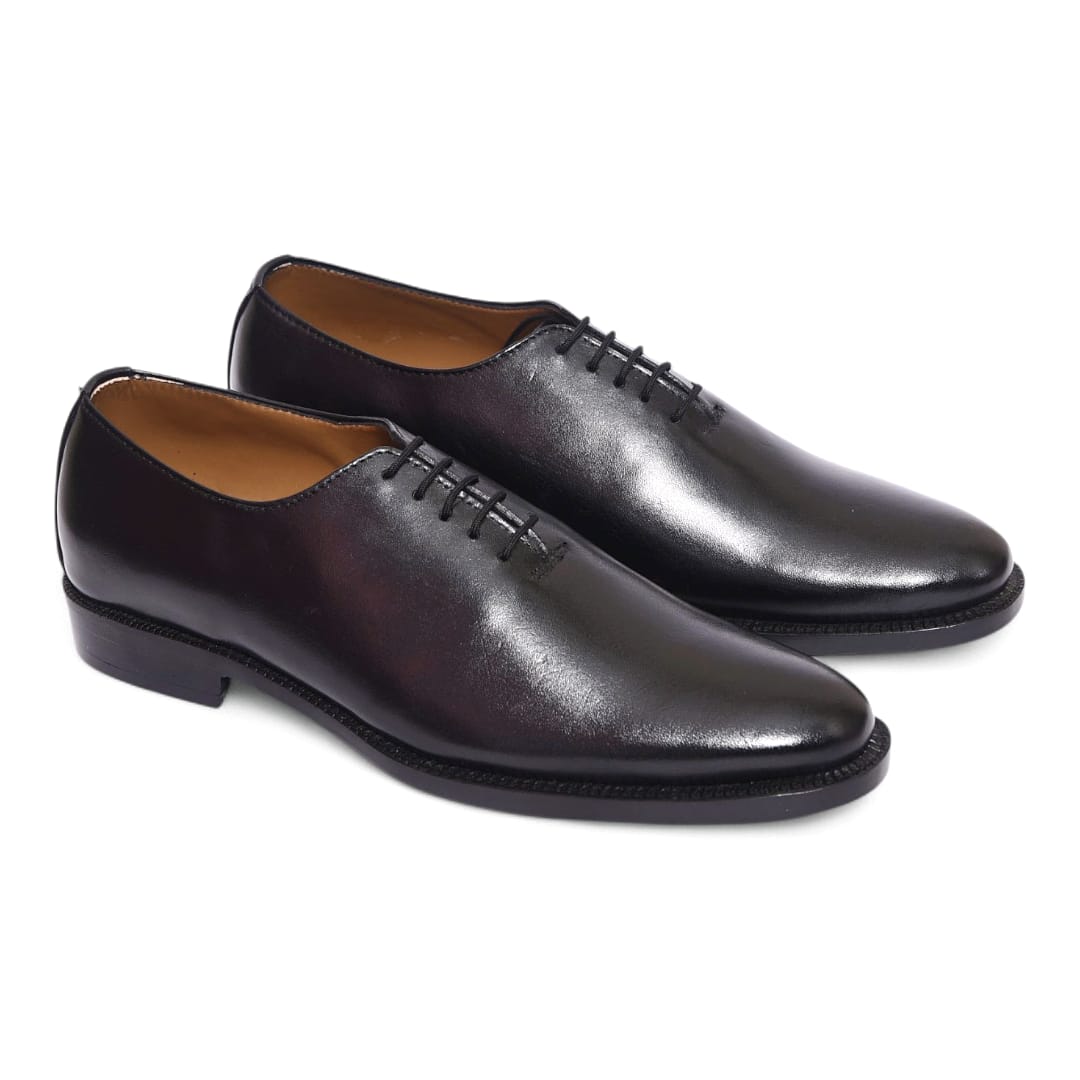 Black Wholecut Oxford Shoes – Handmade Luxury Leather Shoes - 092150