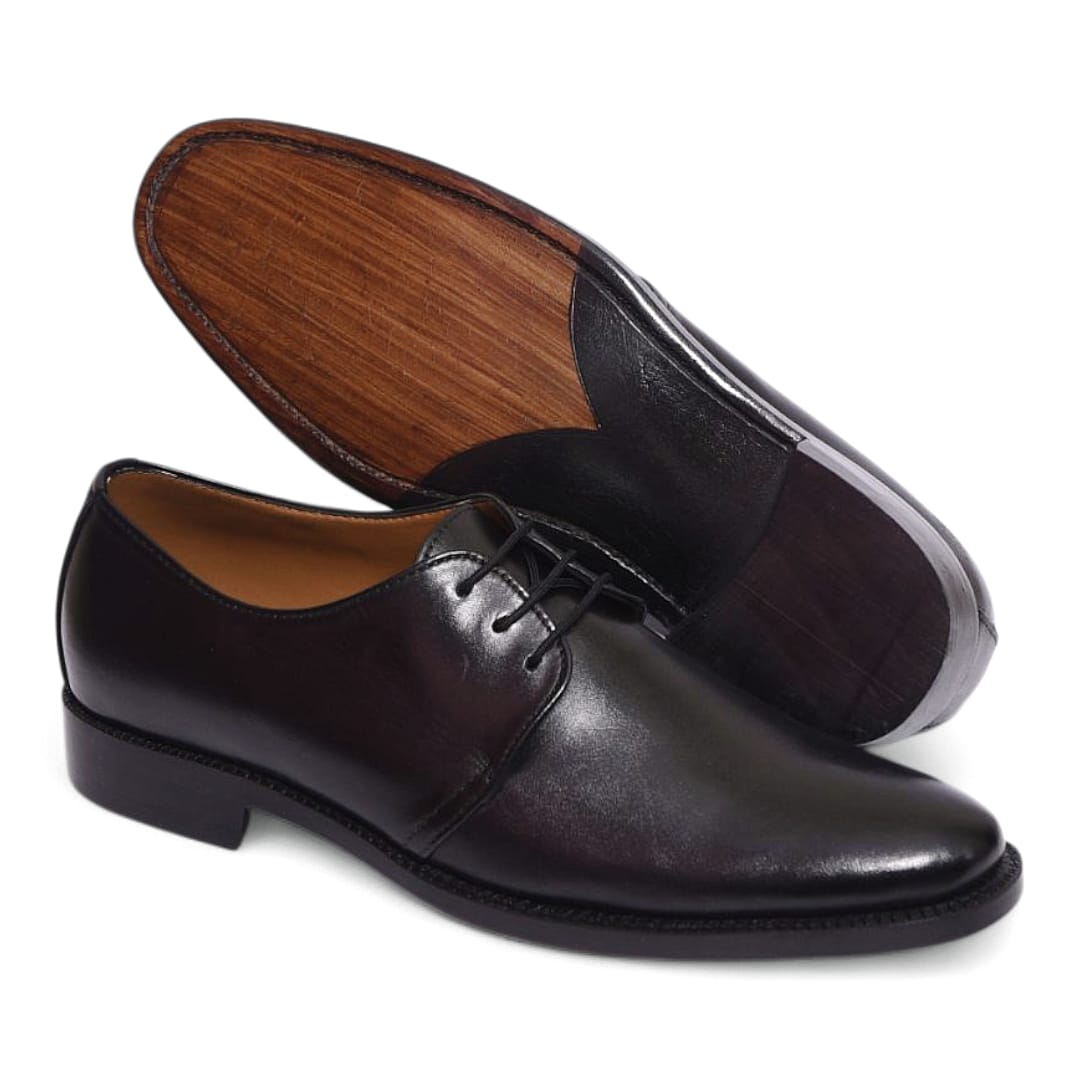 Men’s Derby Shoes with Leather Sole – Handmade Classic Elegance - 092155