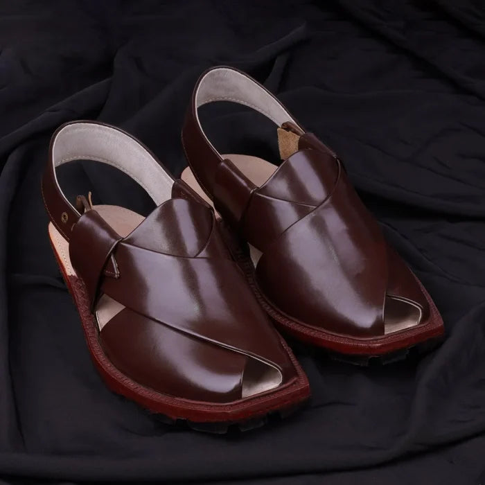 Brown Quetta Norozi Chappal with Double Sole – 092432