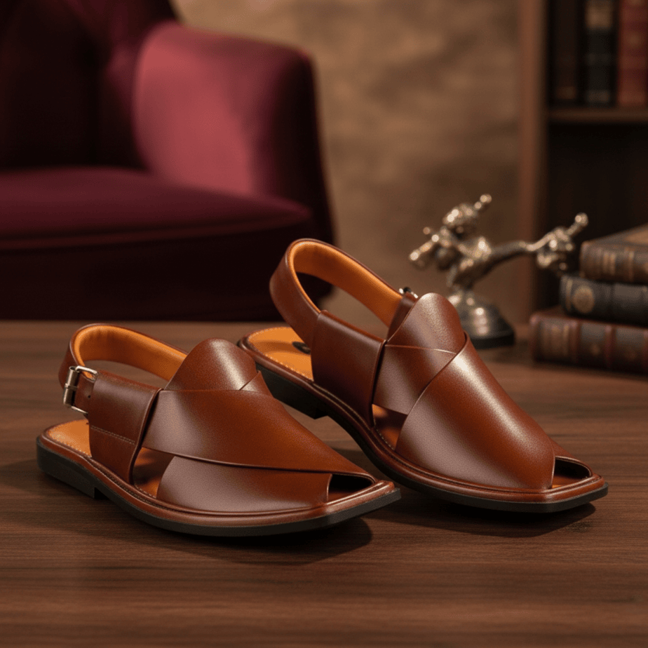 Mustard Round Shape Peshawar Zalmi Chappal