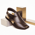 Handmade Brown Charsadda Gol T Chappal