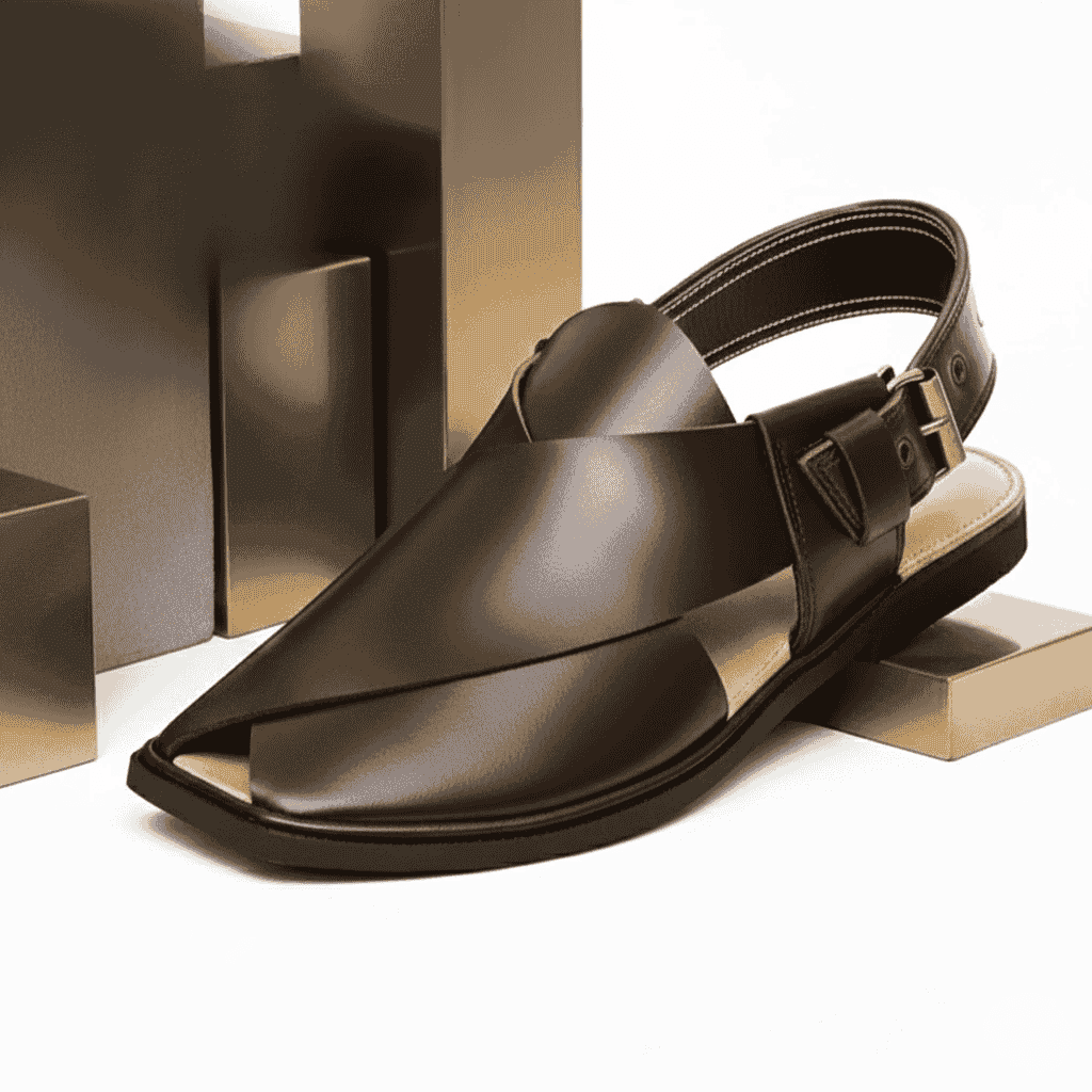Handmade Brown Charsadda Gol T Chappal