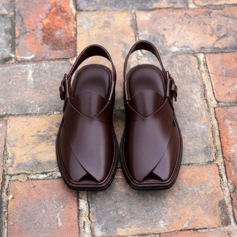 Handmade Brown Charsadda Chappal – peshawarichappals