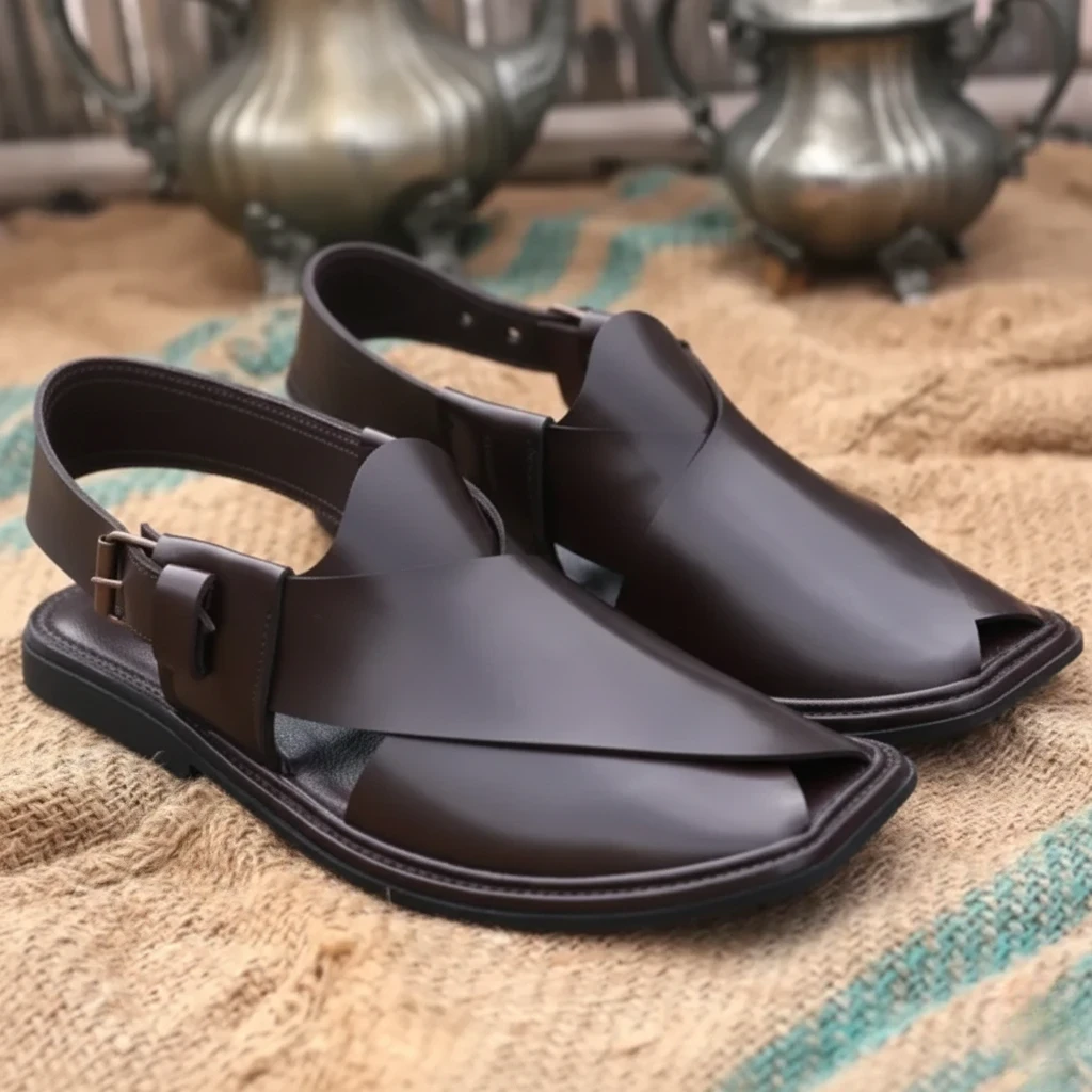 Handmade Brown Charsadda Chappal