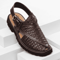Brown Peshawari Chappal with Vibram Sole