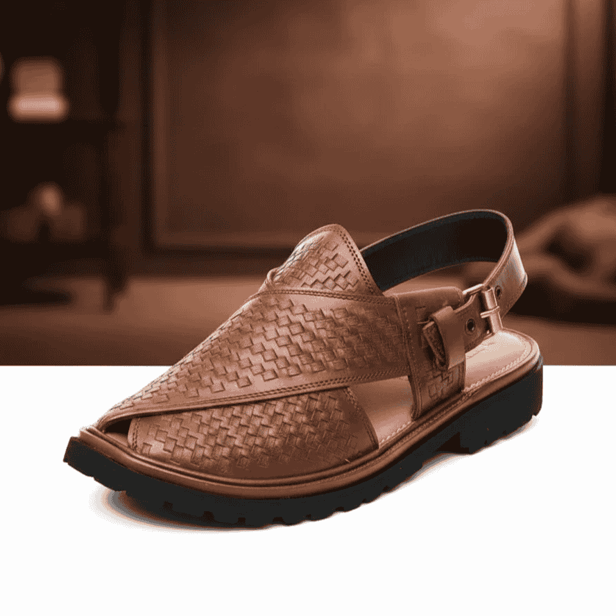 Mustard Peshawari Chappal with Vibram Sole