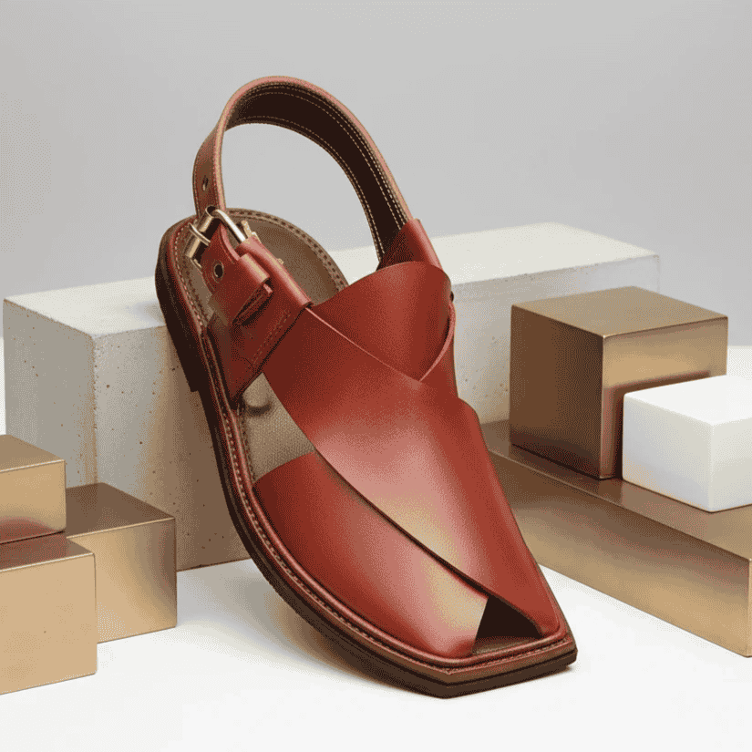 Handmade Mustard Charsadda Chappal – 092140