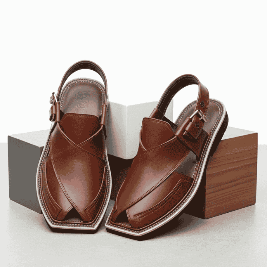 Mustard Peshawari Chappal with Double Tire Sole – 092143