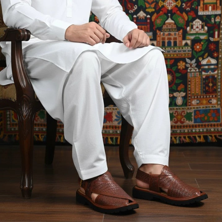 Mustard Peshawari Chappal with Vibram Sole – 09213