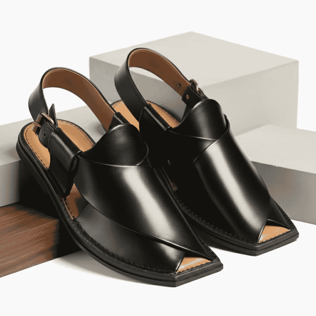 Black T Shape Peshawar Zalmi Chappal
