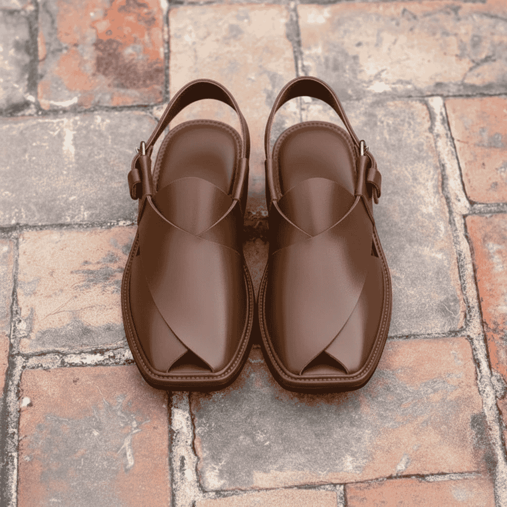 Handmade Mustard Peshawari Chappal with Soft Padding - 09239