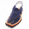 Hand Crafted Blue Suede Shikari Quetta Norozi Chappal
