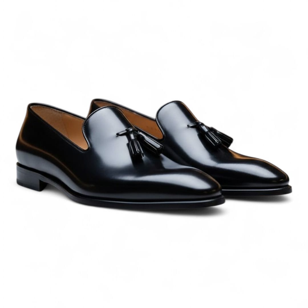 Men’s Moccasin Tassel Leather Loafers | Handmade Formal Elegance