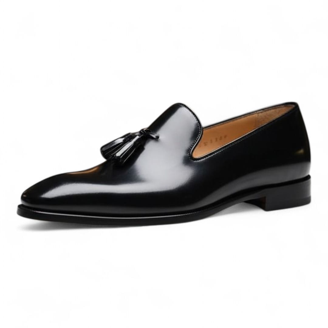 Men’s Moccasin Tassel Leather Loafers | Handmade Formal Elegance