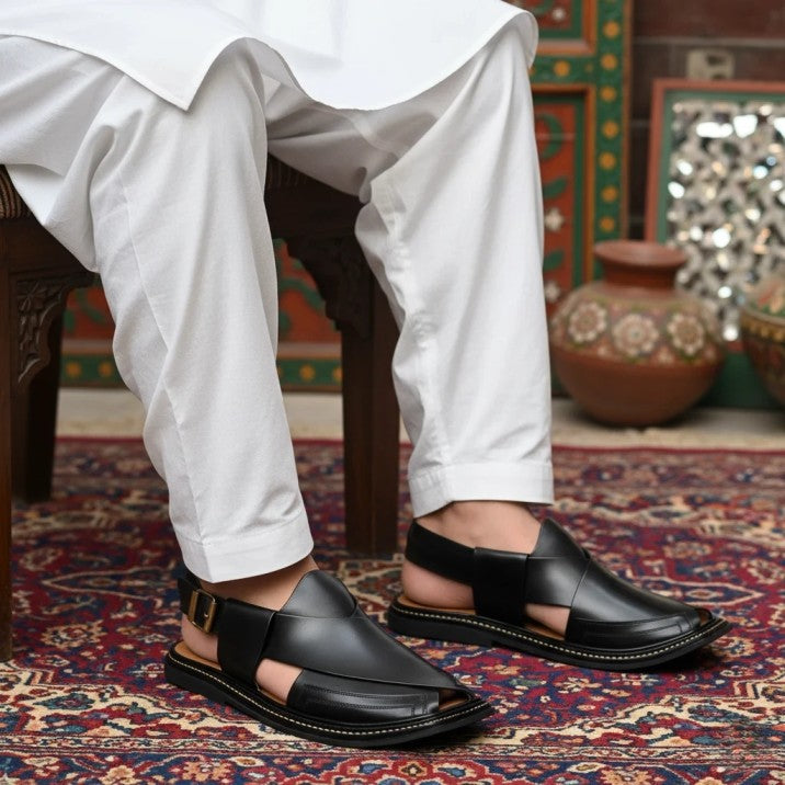 Black Smart Zalmi Chappal – 09275