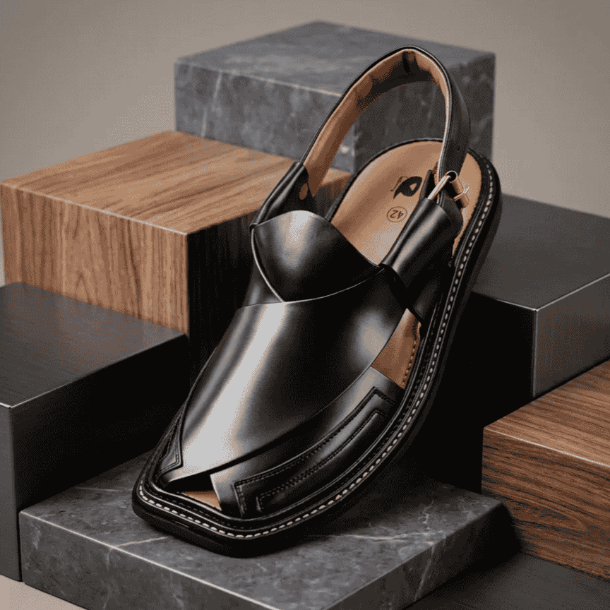 Black Smart Zalmi Chappal