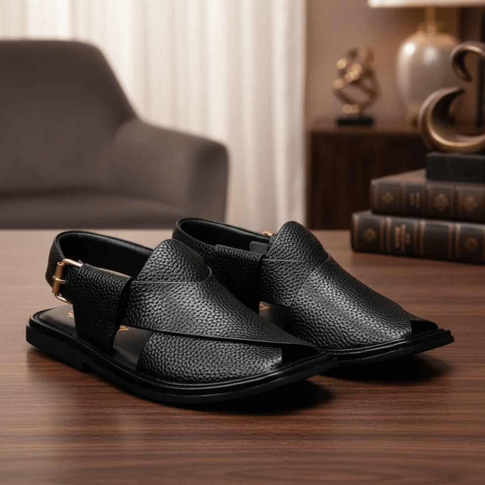 Peshawar Zalmi Chappal with Black Doted